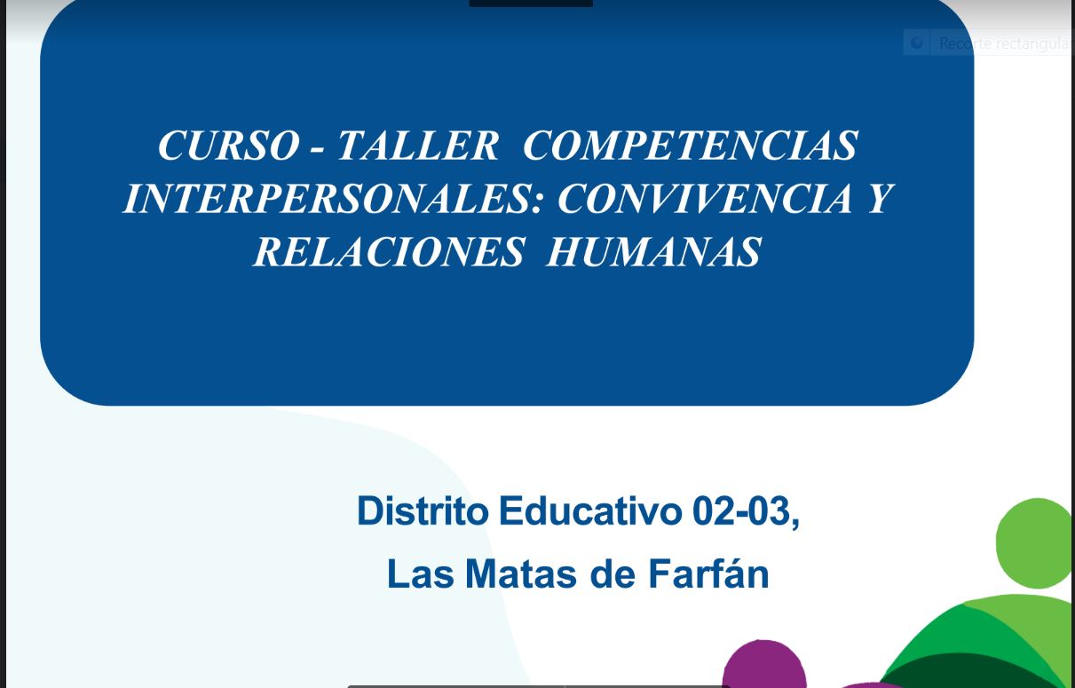CURSO-TALLER COMPETENCIAS INTERPERSONALES: CONVIVENCIA Y RELACIONES HUMANAS